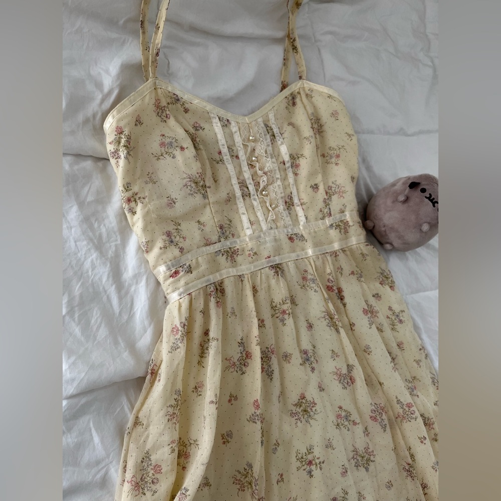 Gunne Sax Soft Floral Maxi Dress size 11